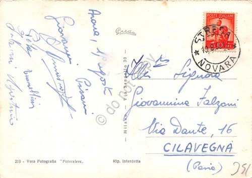 Cartolina lago Maggiore Arona panorama e statua San Carlo anni … | Immagine Gallery 2