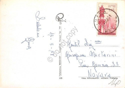 Cartolina Lago Maggiore Cannero riviera 1958