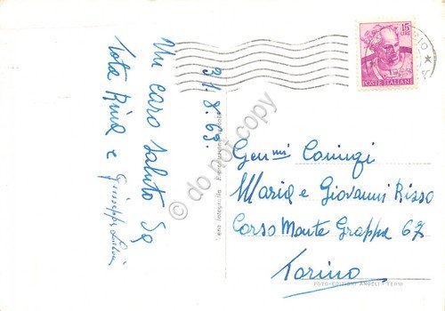 Cartolina lago Maggiore Cannobio il molo 1963