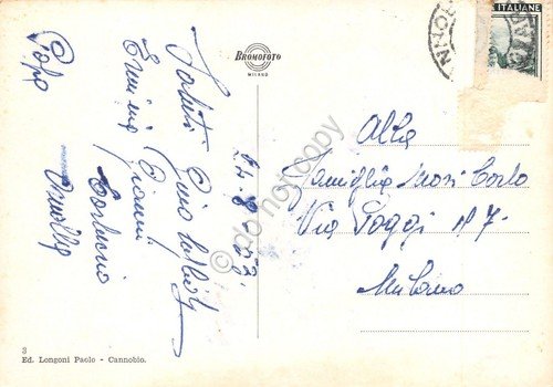 Cartolina Lago Maggiore Cannobio Panorama particolare 1953 | Immagine Gallery 2