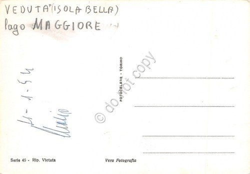Cartolina Lago Maggiore fioritura e panorama