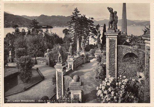 Cartolina Lago Maggiore Isola Bella il giardino