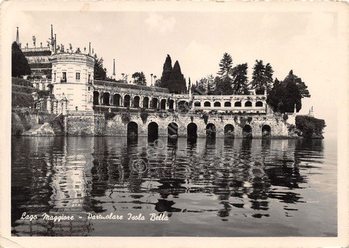 Cartolina Lago Maggiore Isola bella particolare 1952