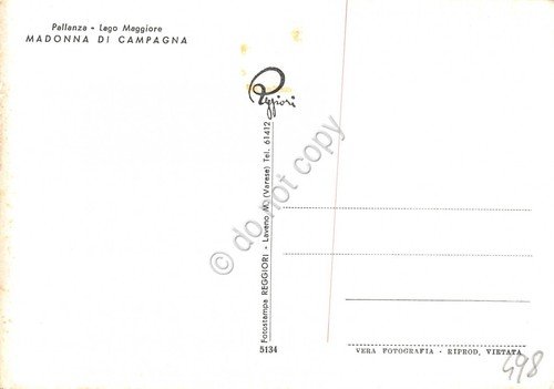 Cartolina Lago Maggiore Pallanza Chiesa Madonna di Campagna