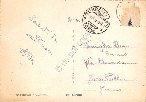 Cartolina Lago Maggiore Pallanza e le tre Isole Notturno 1948 …