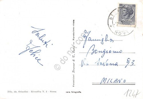 Cartolina Lago Maggiore panorama di Stresa e Isole Borromee anni …