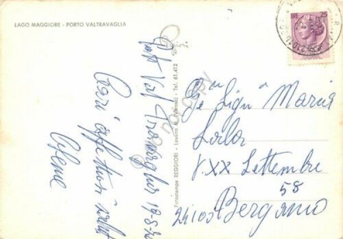 Cartolina Lago Maggiore Porto Valtravaglia anni '70