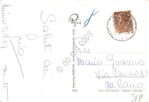 Cartolina lago Maggiore Strada Luino Maccagno 1957
