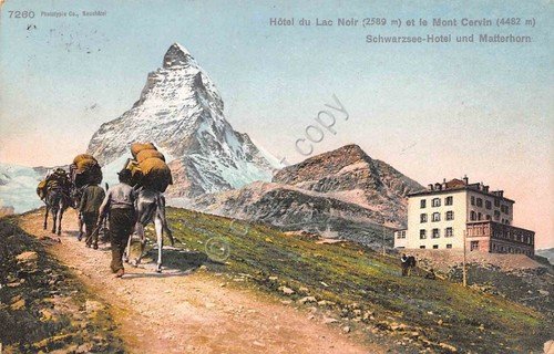 Cartolina Lago Nero Hotel du Lac Noir et Mont Cervin … | Immagine principale