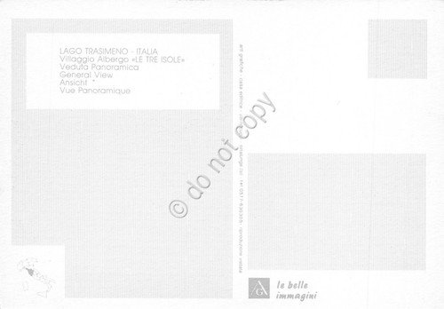 Cartolina Lago Trasimeno Magione Villaggio Le Tre Isole panorama anni …