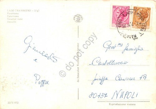 Cartolina Lago Trasimeno Panorama 1975 (Perugia) | Immagine Gallery 2