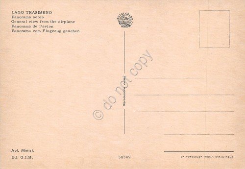 Cartolina Lago Trasimeno panorama aereo case lago anni '80 | Immagine Gallery 2