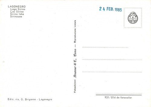 Cartolina Lagonegro Lago Sirino Mucche contadino