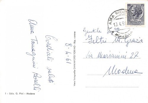 Cartolina Lama Mocogno Panorama 1961