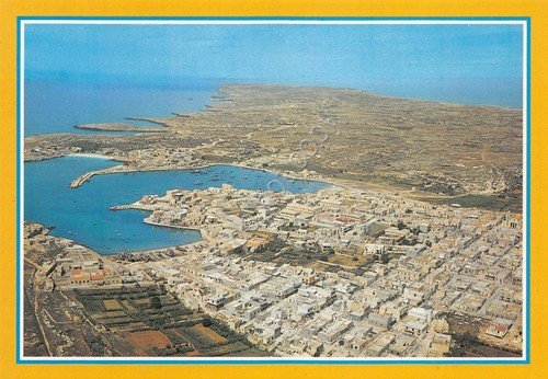 Cartolina Lampedusa panorama aereo anni '70 | Immagine principale
