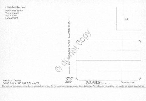 Cartolina Lampedusa panorama aereo anni '70 | Immagine Gallery 2