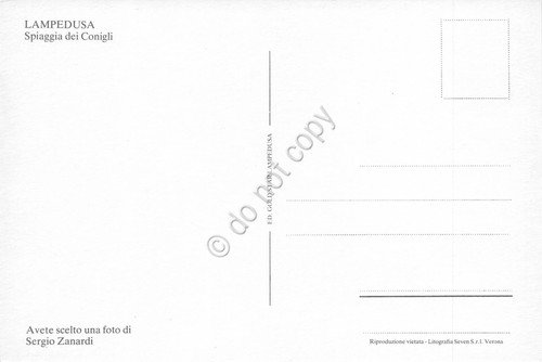 Cartolina Lampedusa Spiaggia dei Conigli spiaggia barca | Immagine Gallery 2