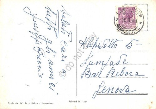 Cartolina Lampedusa vedute navi panorama 1969 | Immagine Gallery 2