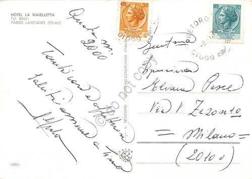Cartolina Lanciano Hotel La Maielletta vedute 1976 (Chieti) | Immagine Gallery 2