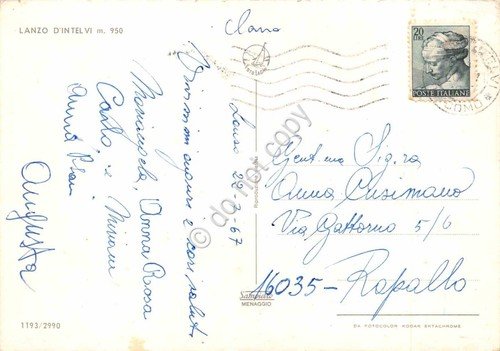 Cartolina Lanzo d'Intelvi panorama 1967 | Immagine Gallery 2