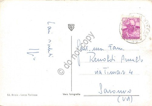 Cartolina Lanzo Torinese Panorama anni '60