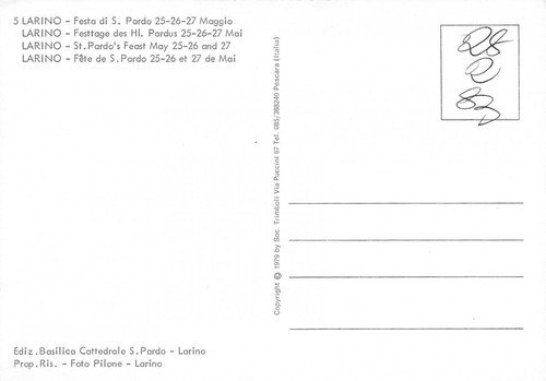 Cartolina Larino Festa di San Pardo a Maggio