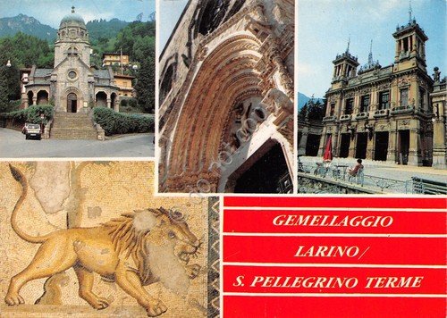 Cartolina Larino San Pellegrino Terme Gemellaggio vedute (Bergamo) | Immagine principale
