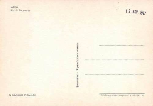 Cartolina Latina Lido di Foceverde | Immagine Gallery 2