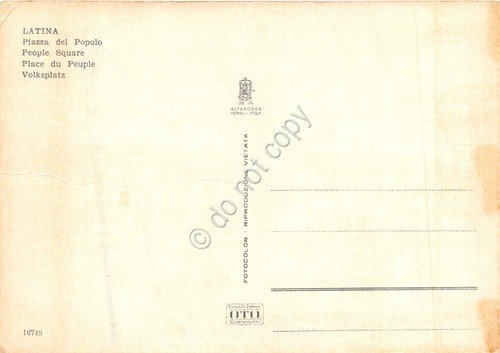 Cartolina Latina Piazza del Popolo anni '80 | Immagine Gallery 2