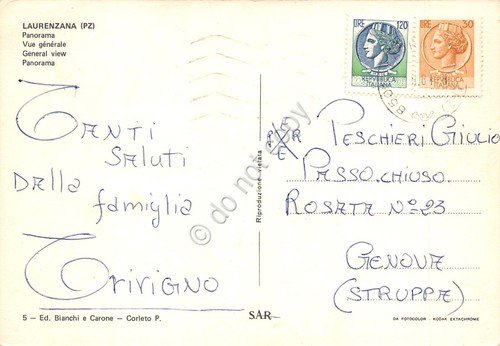 Cartolina Laurenzana Panorama paese 1981 | Immagine Gallery 2
