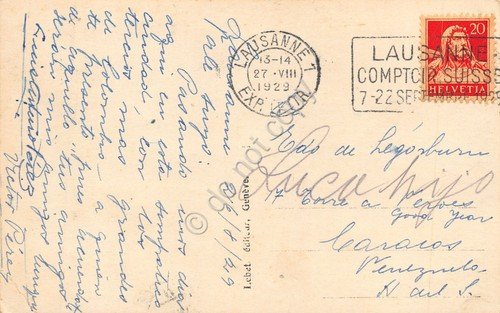 Cartolina Lausanne Le Port 1929 fotografica | Immagine Gallery 2