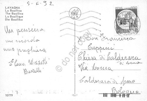 Cartolina Lavagna Basilica 1992 (Genova) | Immagine Gallery 2