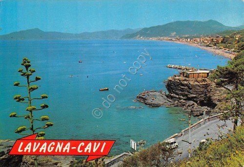 Cartolina Lavagna Cavi scogliera 1982 (Genova) | Immagine principale