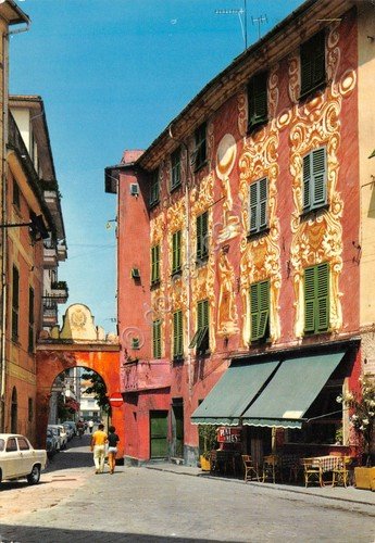 Cartolina Lavagna Piazza Santa Caterina anni '60 Tassata | Immagine principale