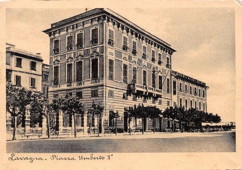 Cartolina Lavagna Piazza Umberto I 1942 | Immagine principale