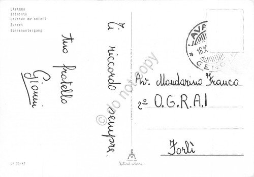 Cartolina Lavagna Tramonto barca animata (Genova) | Immagine Gallery 2