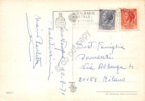 Cartolina Lavagna vedute pattino moscone animata Timbro Targhetta PT 1971 | Immagine Gallery 2