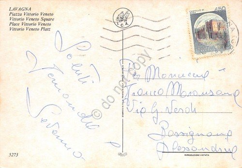 Cartolina Lavagna Via Vittorio Veneto Hotel Notturno (Genova) | Immagine Gallery 2