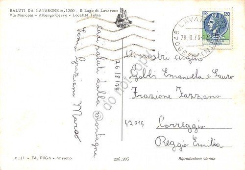 Cartolina Lavarone vedutine 1978 Albergo Cervo (Trento) | Immagine Gallery 2