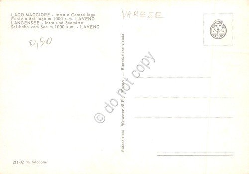 Cartolina Laveno Funivia del lago bidonvia animata anni '60 | Immagine Gallery 2