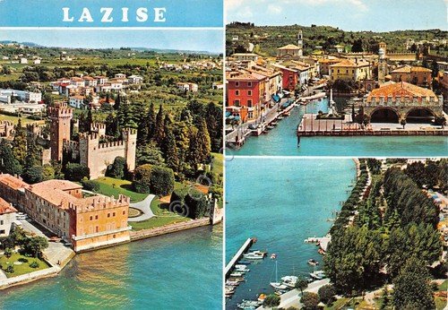 Cartolina Lazise vedute varie paese anni '70