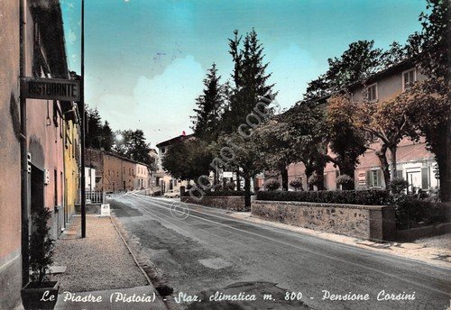 Cartolina Le Piastre Pistoia Pensione Corsini