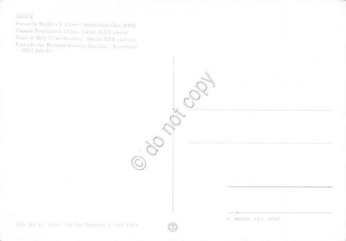 Cartolina Lecce Basilica S. Croce Facciata | Immagine Gallery 2