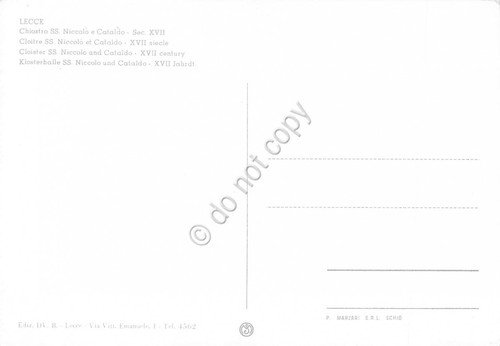Cartolina Lecce Chiostro SS Nicol? e Cataldo | Immagine Gallery 2
