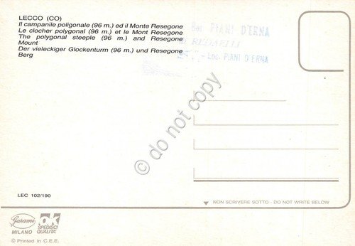 Cartolina Lecco Campanile poligonale Monte Resesgone | Immagine Gallery 2