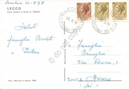 Cartolina Lecco panorama con Punta Abbadia 1978 | Immagine Gallery 2