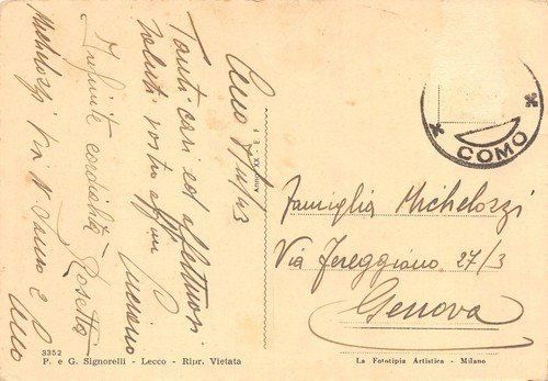 Cartolina Lecco Porto barche 1943 | Immagine Gallery 2