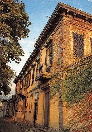 Cartolina Lecco Villa Manzoni al Caleotto Facciata