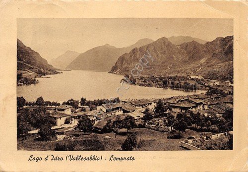 Cartolina Lemprato Lago D'Idro panorama 1953 | Immagine principale