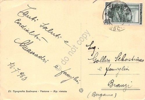 Cartolina Lemprato Lago D'Idro panorama 1953 | Immagine Gallery 2